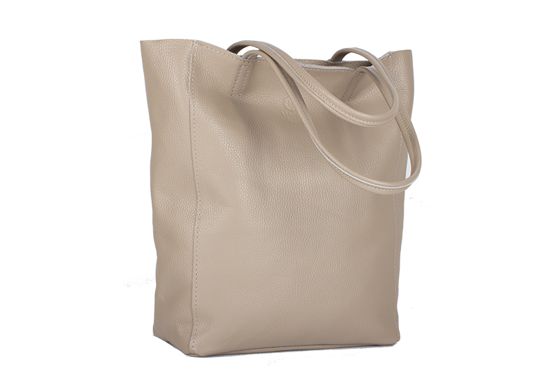Maiorisi by Moretti Milano Made in Italy luxury fashion bag in Genuine luxury leather 14528 taupe color